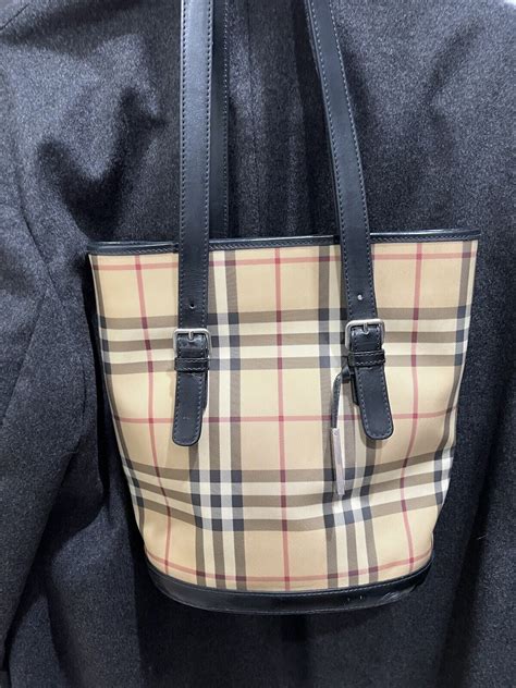 burberry classic check bucket bag